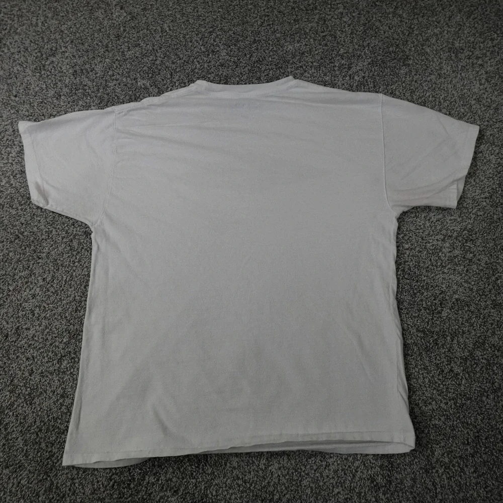 Champion Shirt Mens Large White Black Spell Out Preppy‎ Casual Athletic Active - Picture 8 of 14